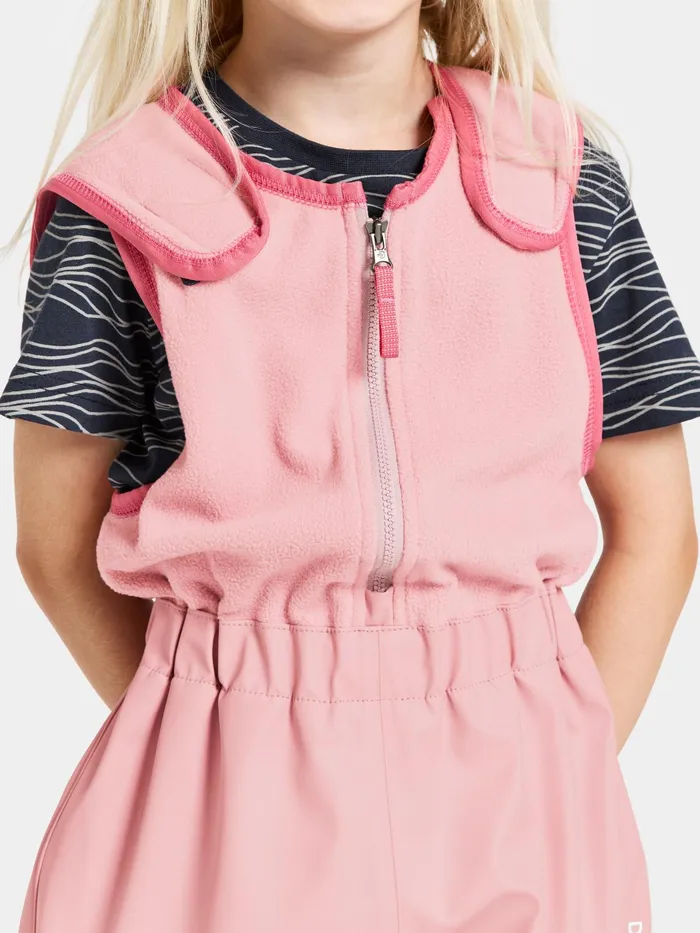 Kids Boardman Set Soft Pink Didriksons Lined Rain Set