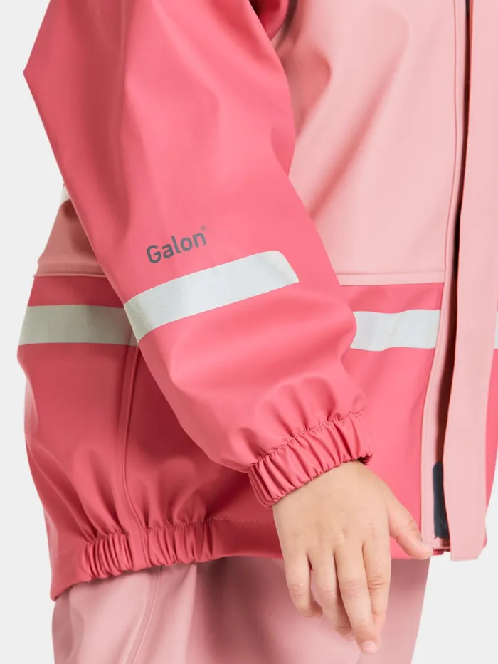 Kids Boardman Set Soft Pink Didriksons Lined Rain Set