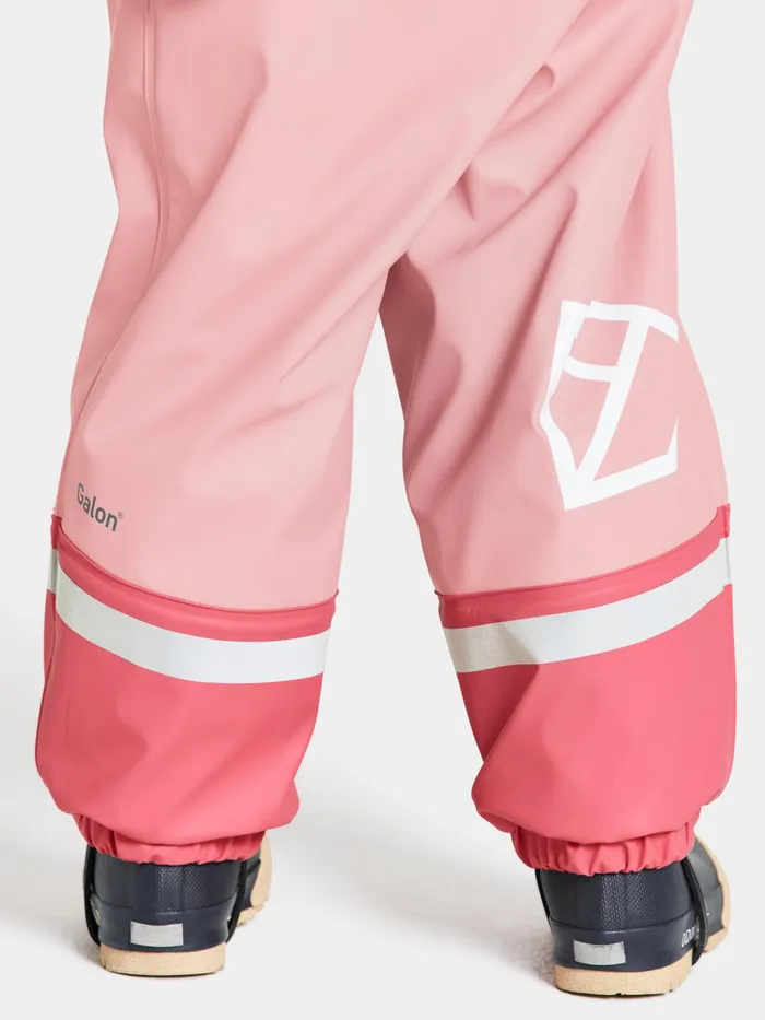 Kids Boardman Set Soft Pink Didriksons Lined Rain Set