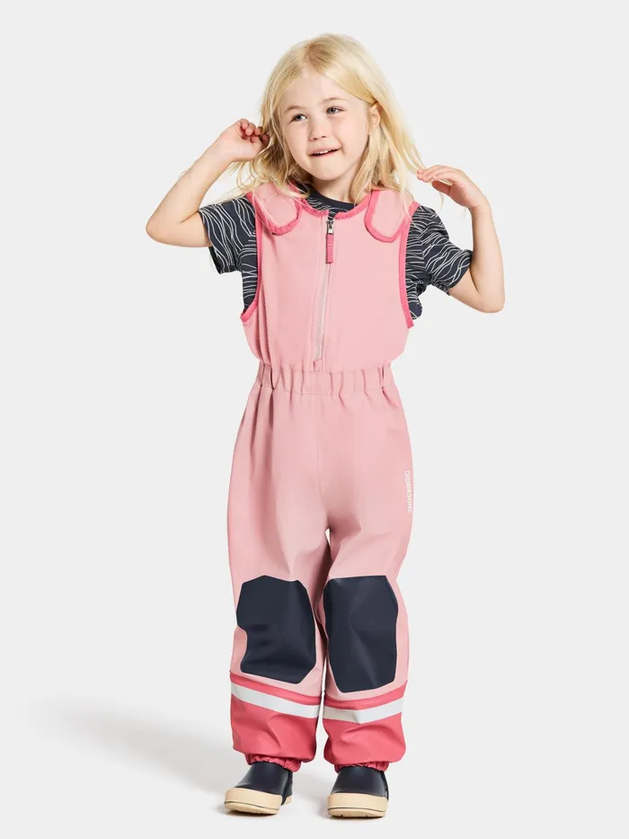 Kids Boardman Set Soft Pink Didriksons Lined Rain Set