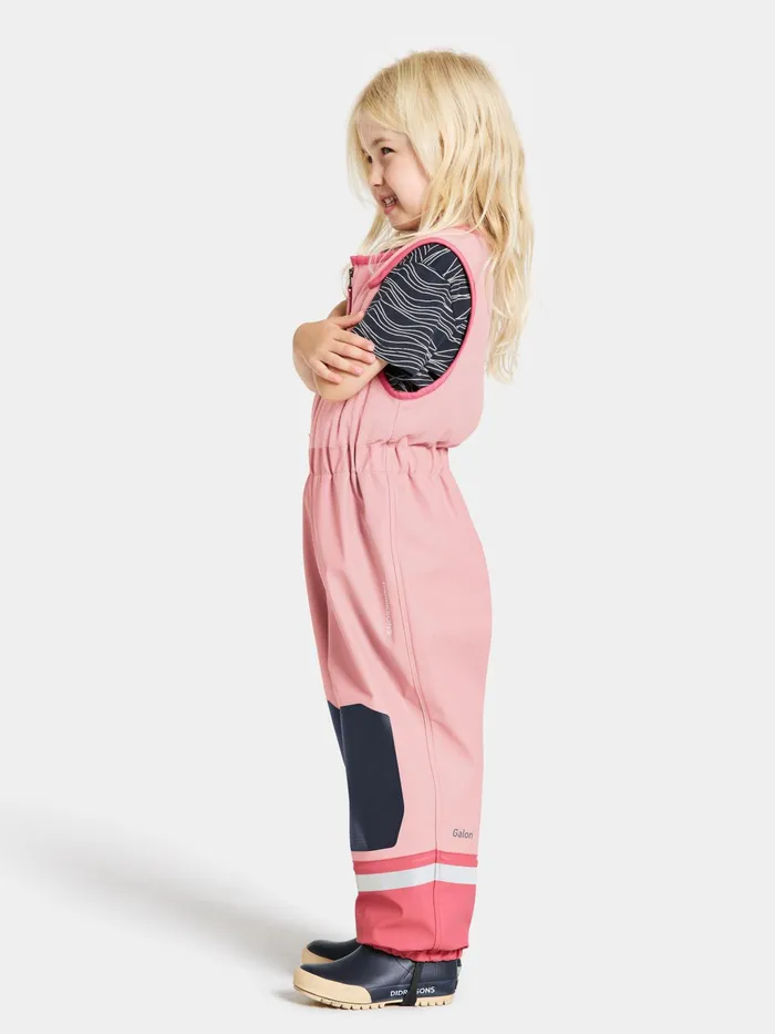 Kids Boardman Set Soft Pink Didriksons Lined Rain Set
