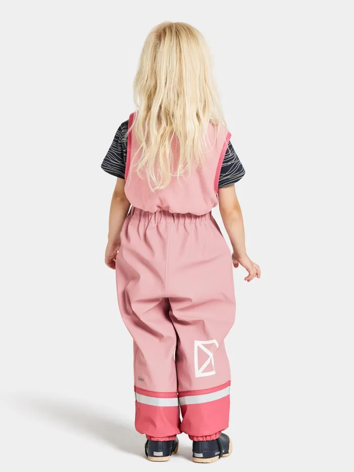 Kids Boardman Set Soft Pink Didriksons Lined Rain Set