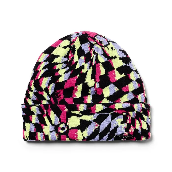 Kids Check Floral Beanie Multi Spyder Hats