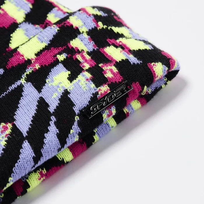 Kids Check Floral Beanie Multi Spyder Hats