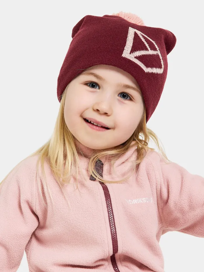 Kids Dropi Beanie Rusty Wine Didriksons Hats and Caps