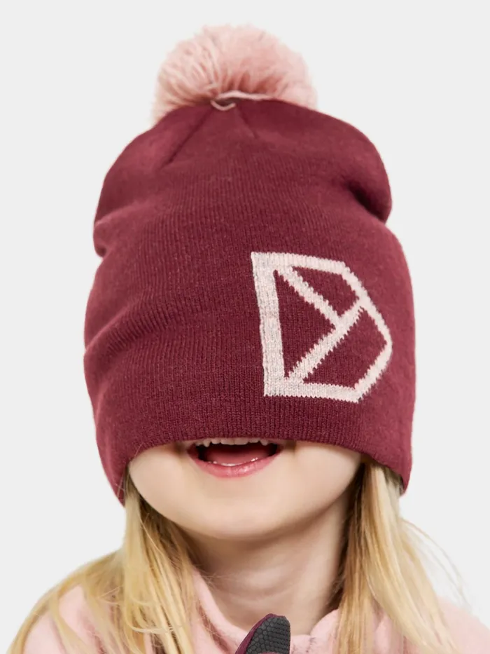 Kids Dropi Beanie Rusty Wine Didriksons Hats and Caps