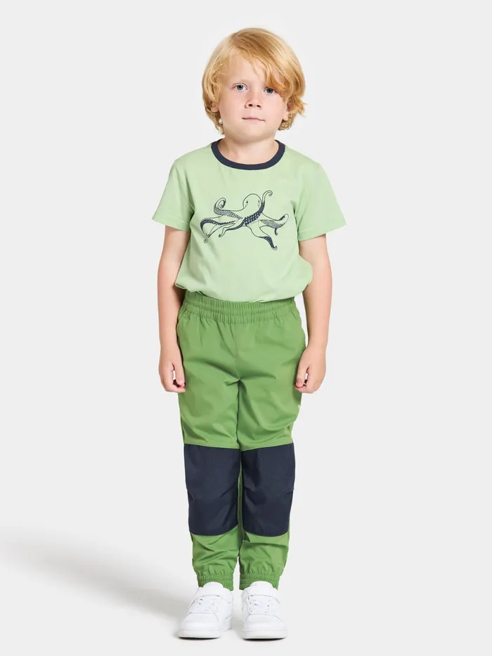 Kids Flox Pants Algae Green Didriksons Waterproof Trousers