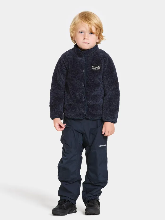 Kids Mylla Full Button Navy Didriksons Fleece and Midlayers