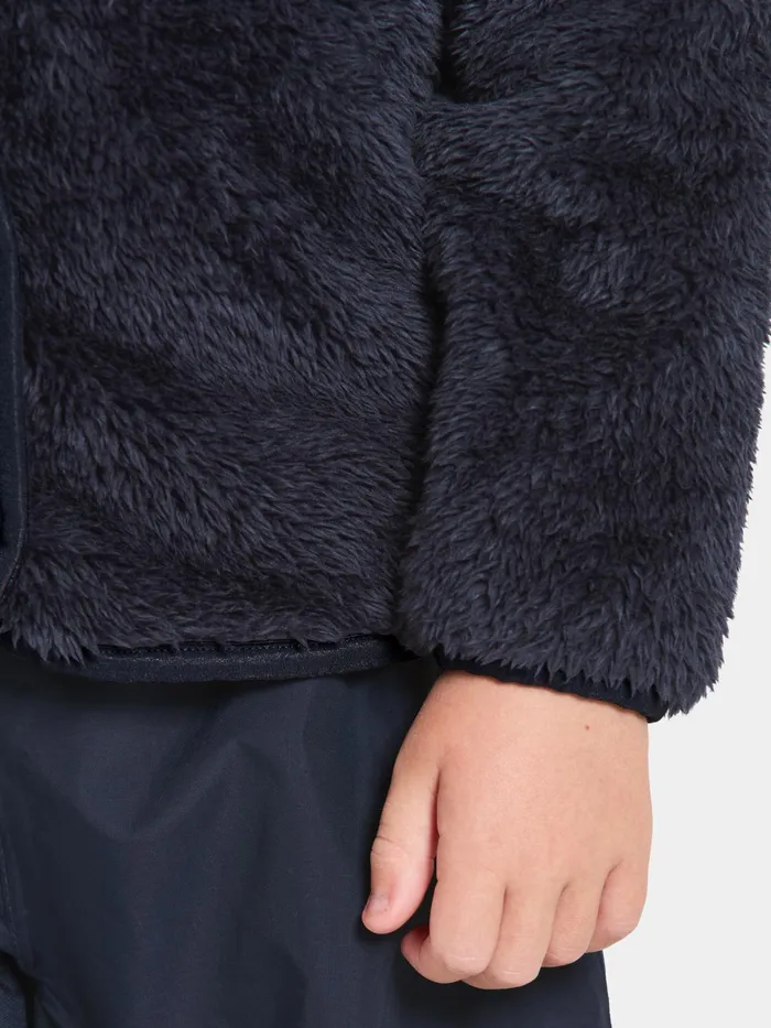 Kids Mylla Full Button Navy Didriksons Fleece and Midlayers