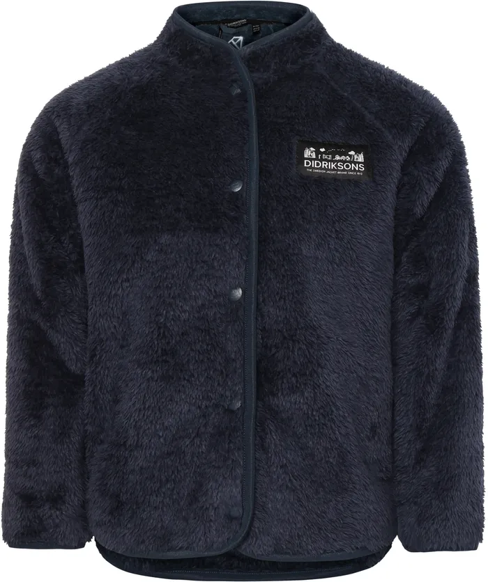 Kids Mylla Full Button Navy Didriksons Fleece and Midlayers