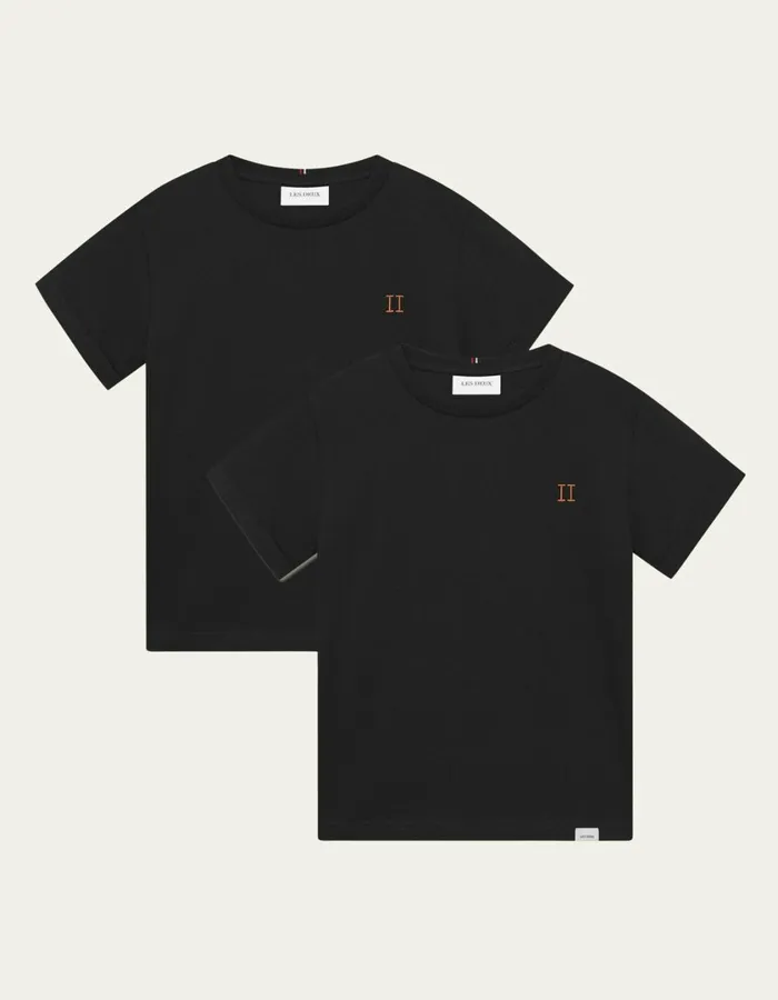 Kids Nrregaard TShirt Kids 8211 2PACK 8211 Black Les Deux Tops