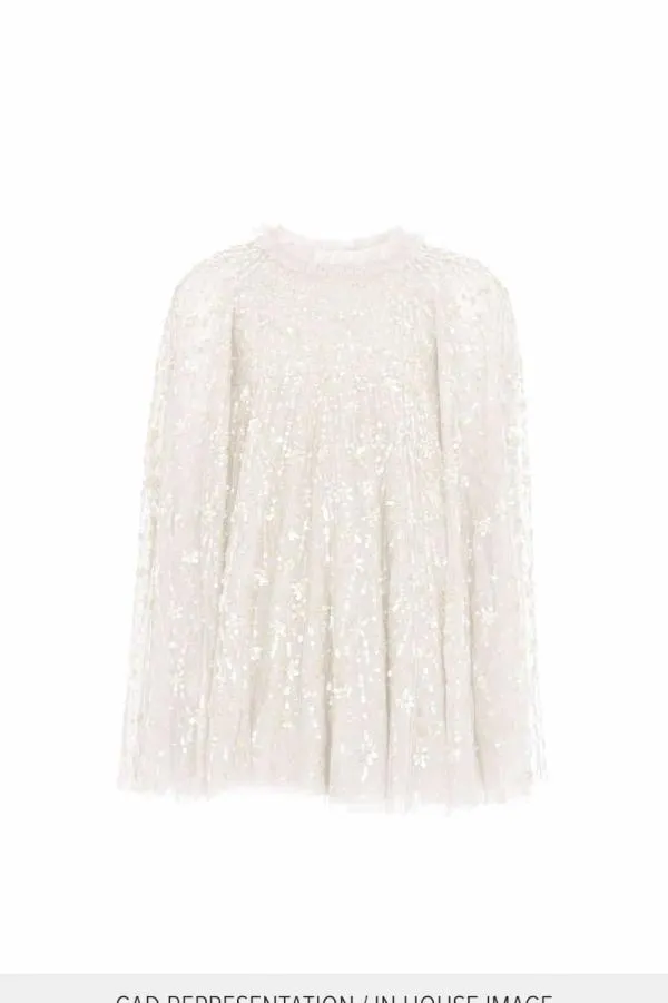 KIDS Needle and Thread Comet Cape Kids Dress Champagne KIDS Needle and Thread Comet Cape Kids Dress Champagne