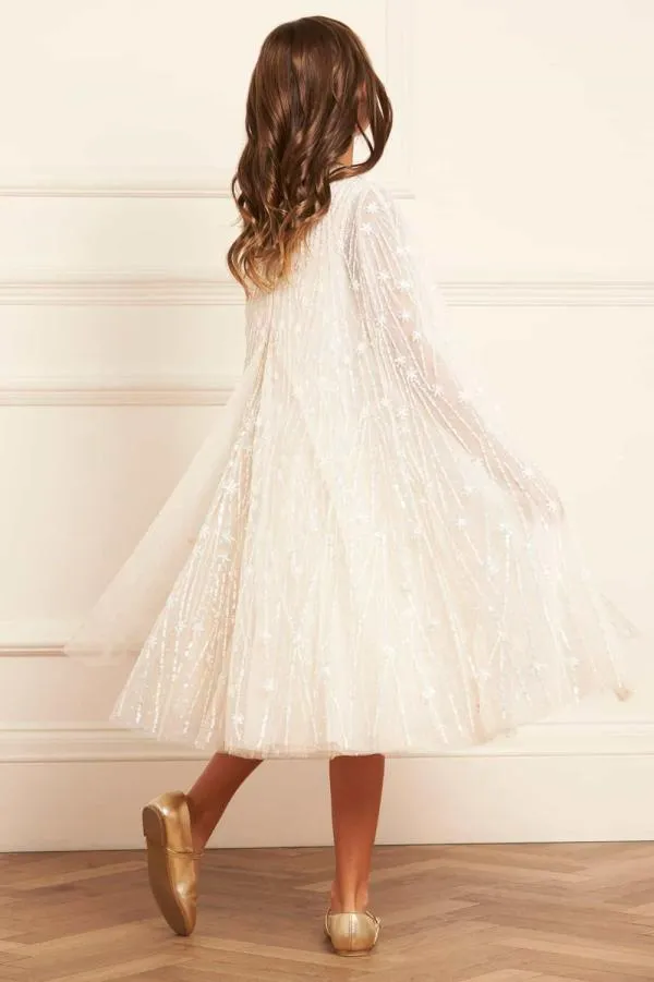 KIDS Needle and Thread Comet Cape Kids Dress Champagne KIDS Needle and Thread Comet Cape Kids Dress Champagne