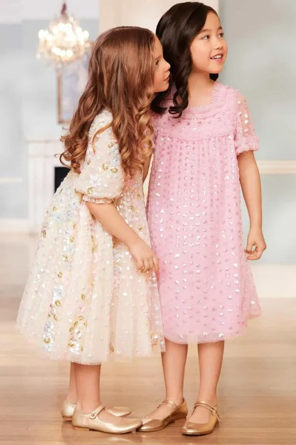 KIDS Needle and Thread Confetti Gloss Kids Dress Champagne KIDS Needle and Thread Confetti Gloss Kids Dress Champagne