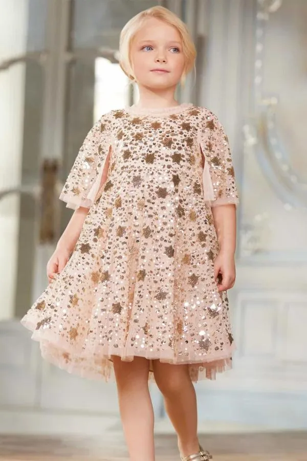 KIDS Needle and Thread Shooting Stars Kids Dress Beige