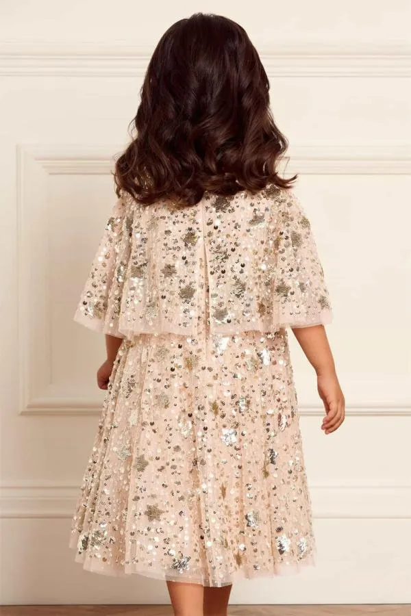 KIDS Needle and Thread Shooting Stars Kids Dress Beige