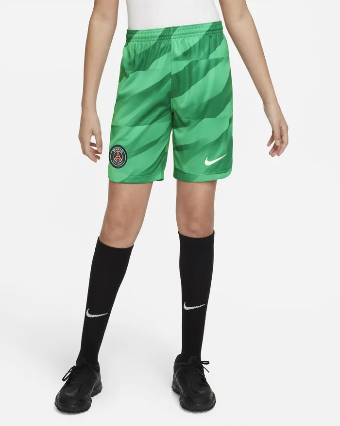 Kids Nike All Clothing Paris SaintGermain 202223 Stadium Goalkeeper Stadium Greenmalachitewhite