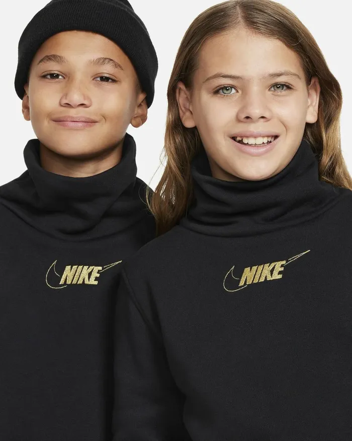 Kids Nike All Clothing Sportswear Club Fleece Blackmetallic Gold