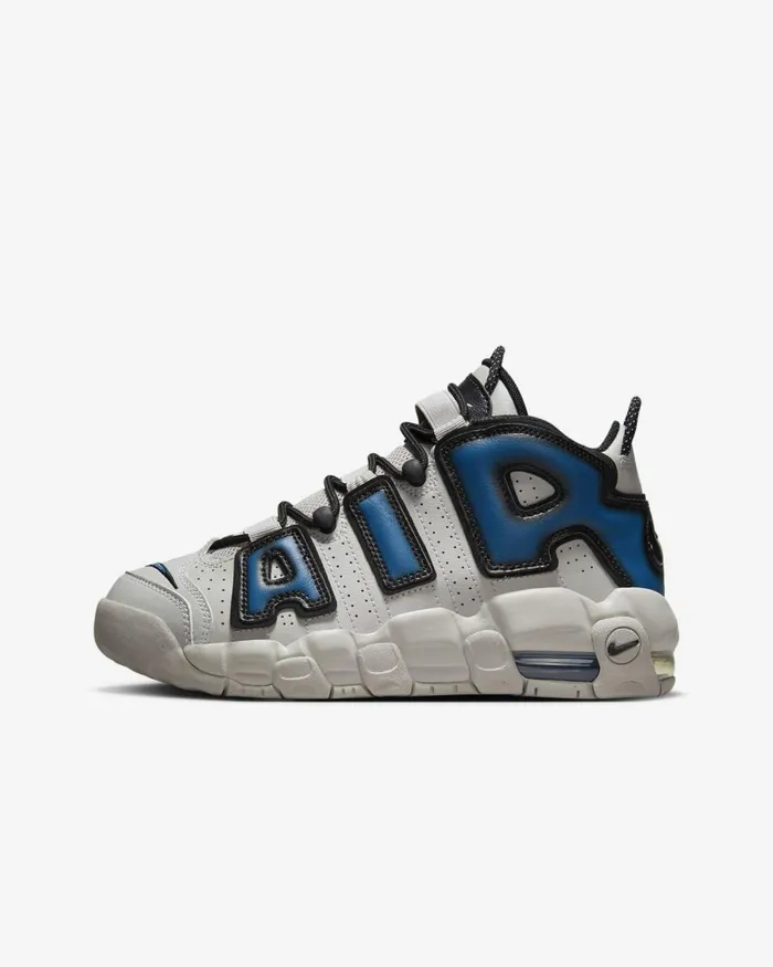Kids Nike All Shoes Air More Uptempo Light Iron Oreiron Greyblackindustrial Blue