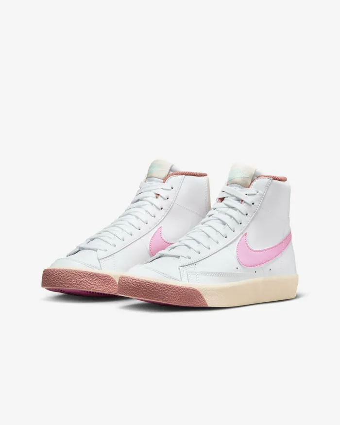 Kids Nike All Shoes Blazer Mid 03977 Whiteguava Icejade Ice