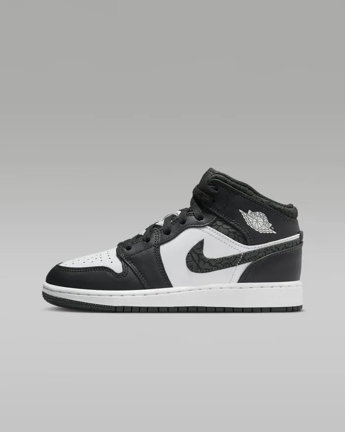Kids Nike Jordan Air Jordan 1 Mid SE Offnoirwhiteblackblack