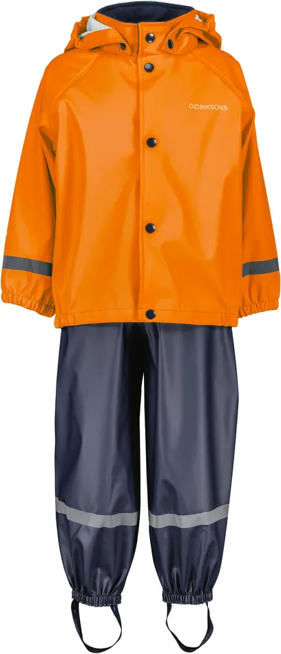 Kids Slaskeman Set Orange Jam Didriksons Unlined Rain Set