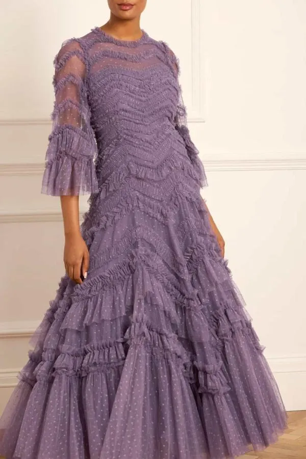 KIDSWomen Needle and Thread Elia Long Sleeve Gown Purple