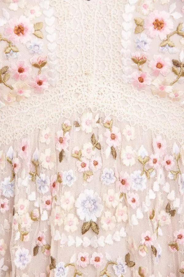 KIDSWomen Needle and Thread Garland Ribbon Midaxi Dress Champagne KIDSWomen Needle and Thread Garland Ribbon Midaxi Dress Champagne