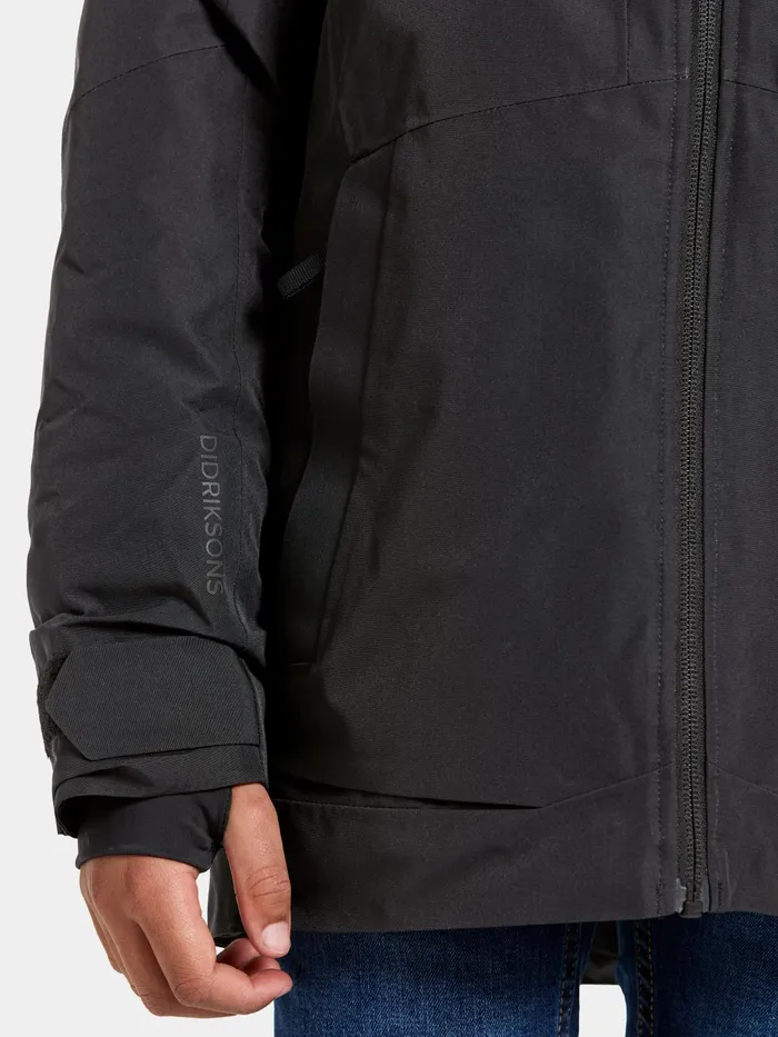 KidsYouth Dolomit Jacket Black Didriksons Autumn Jackets