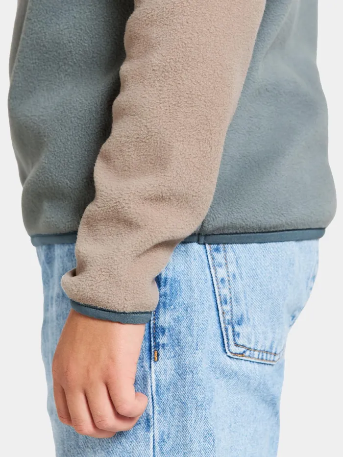 KidsYouth Yokto Half Button Factory Blue Didriksons Fleece and Midlayers