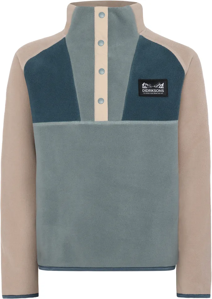 KidsYouth Yokto Half Button Factory Blue Didriksons Fleece and Midlayers