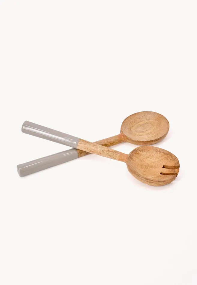 Kitchen Accessories Living FYNCHHATTON KISHA Salad Cutlery Orchiddove Bluesageelephant Gray