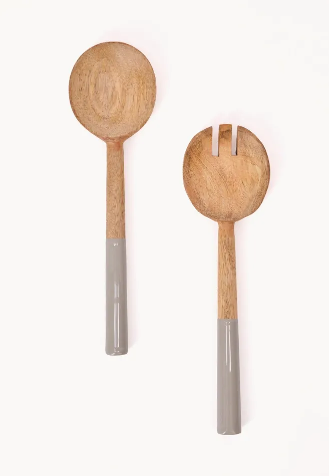 Kitchen Accessories Living FYNCHHATTON KISHA Salad Cutlery Orchiddove Bluesageelephant Gray
