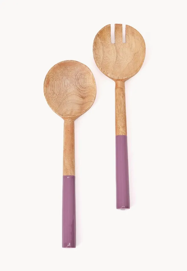 Kitchen Accessories Living FYNCHHATTON KISHA Salad Cutlery Orchiddove Bluesageelephant Gray