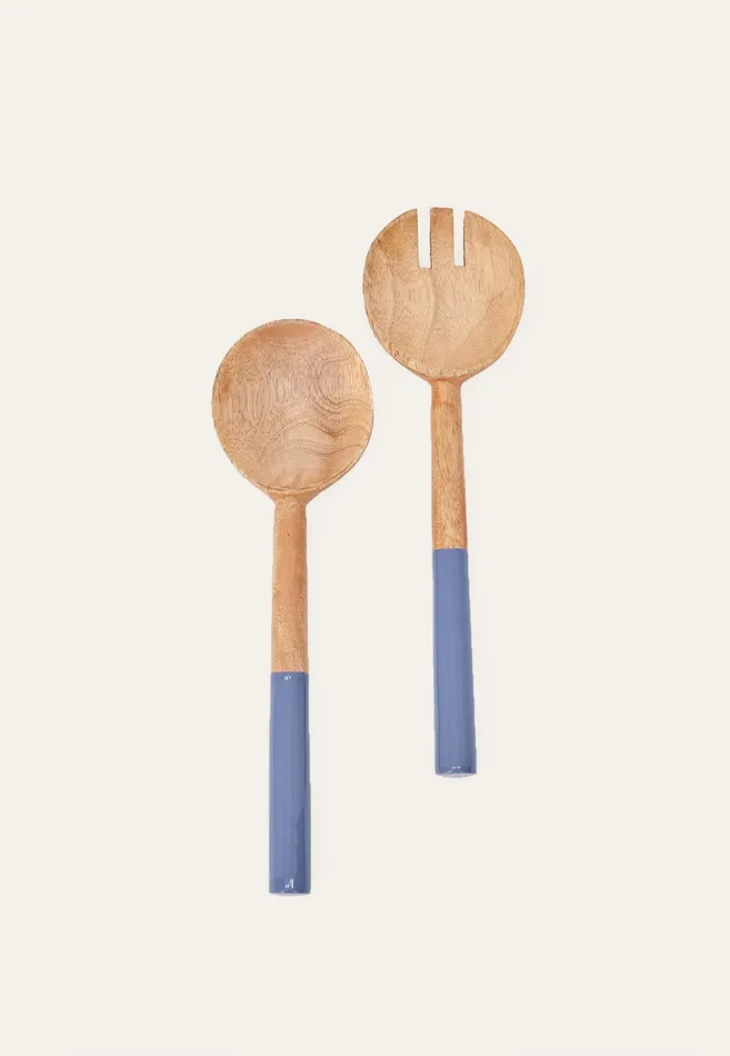 Kitchen Accessories Living FYNCHHATTON KISHA Salad Cutlery Orchiddove Bluesageelephant Gray