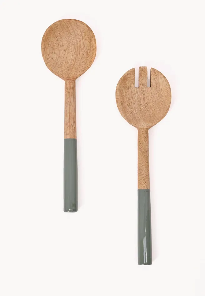 Kitchen Accessories Living FYNCHHATTON KISHA Salad Cutlery Orchiddove Bluesageelephant Gray