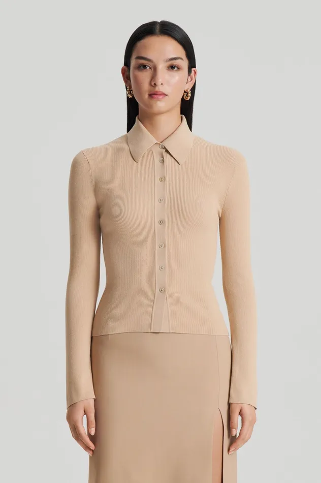 KNIT SHIRT LTCAMEL Knitwear Scanlan Theodore Women