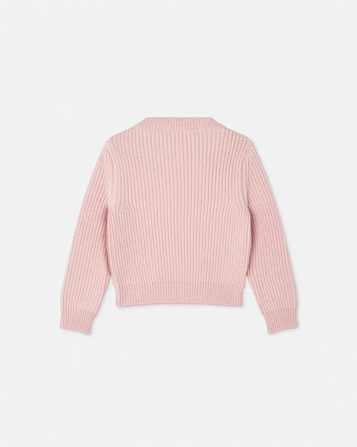 Knitwear and Sweatshirts Kids Versace 1978 ReEdition Logo Baby Sweater Light Pink