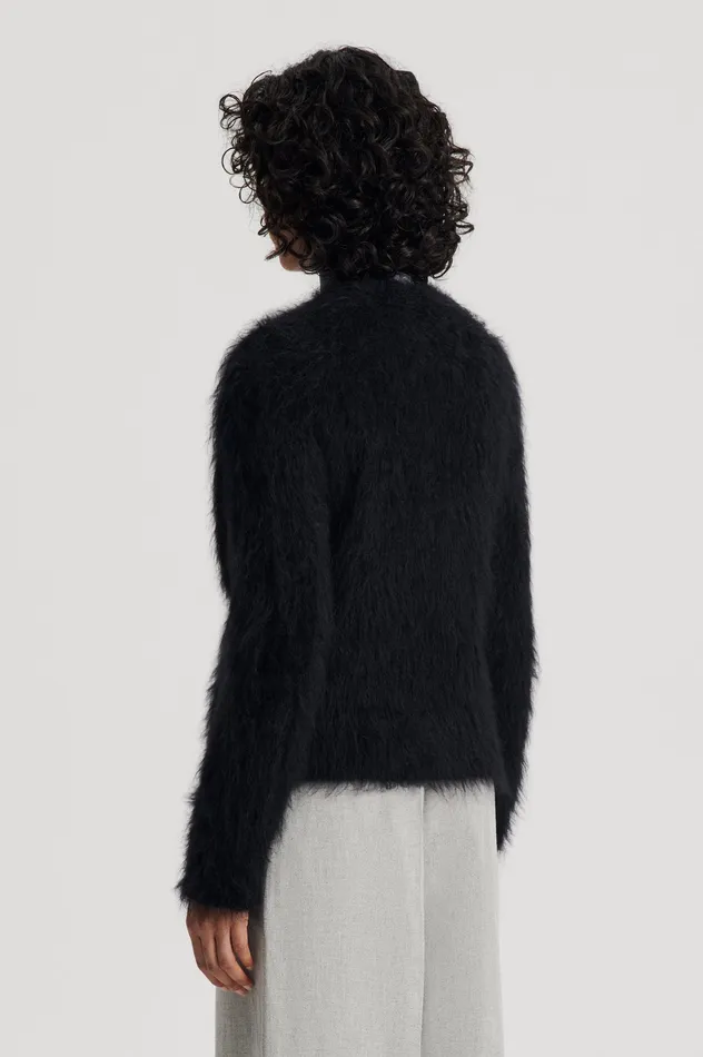 Knitwear BRUSHED MOHAIR WRAP CARDIGAN BLACK Scanlan Theodore Women