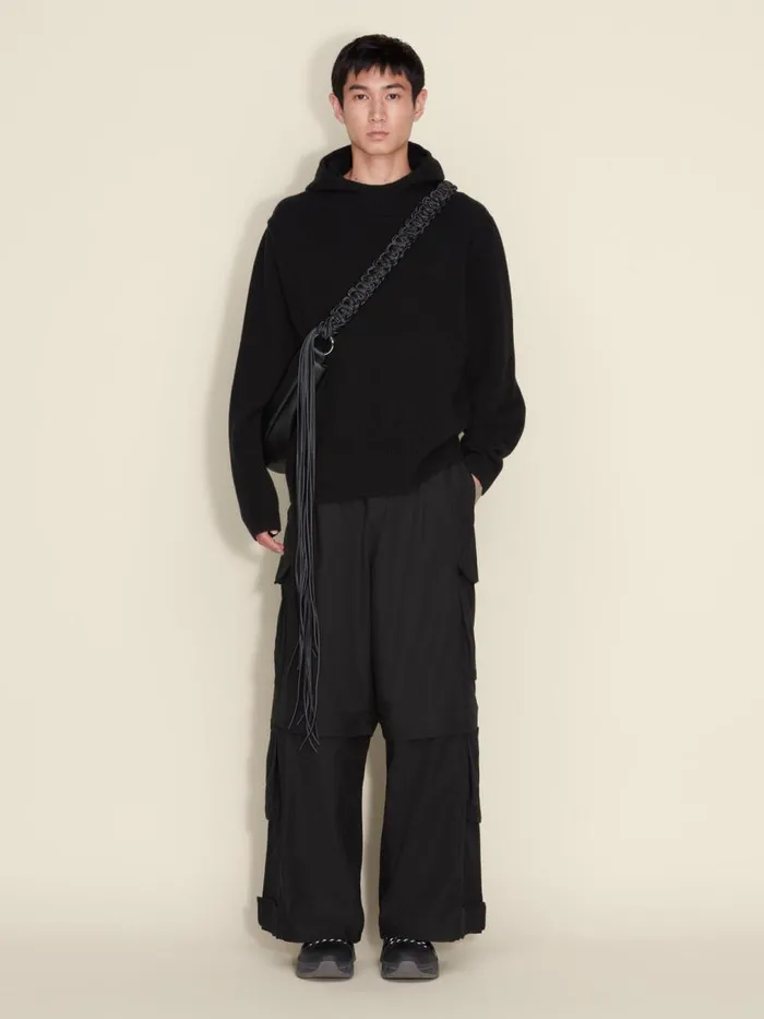 Knitwear Men Holzweiler Ian Hoodie Black