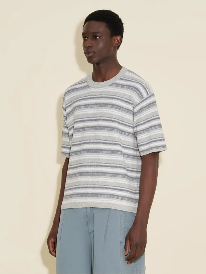 Knitwear Men Holzweiler Ranger Striped Knit Tee Blue Mix