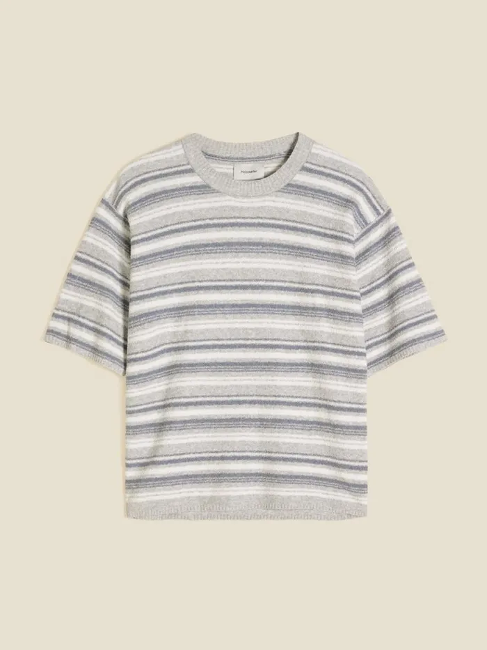 Knitwear Men Holzweiler Ranger Striped Knit Tee Blue Mix