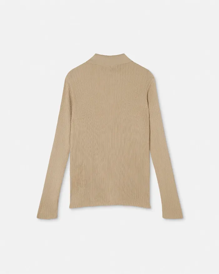 Knitwear Men Versace Ribbed Knit Cardigan Beige