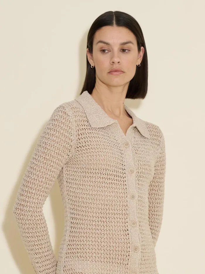 Knitwear Women Holzweiler Cenci Crochet Knit Dress Sand Mix