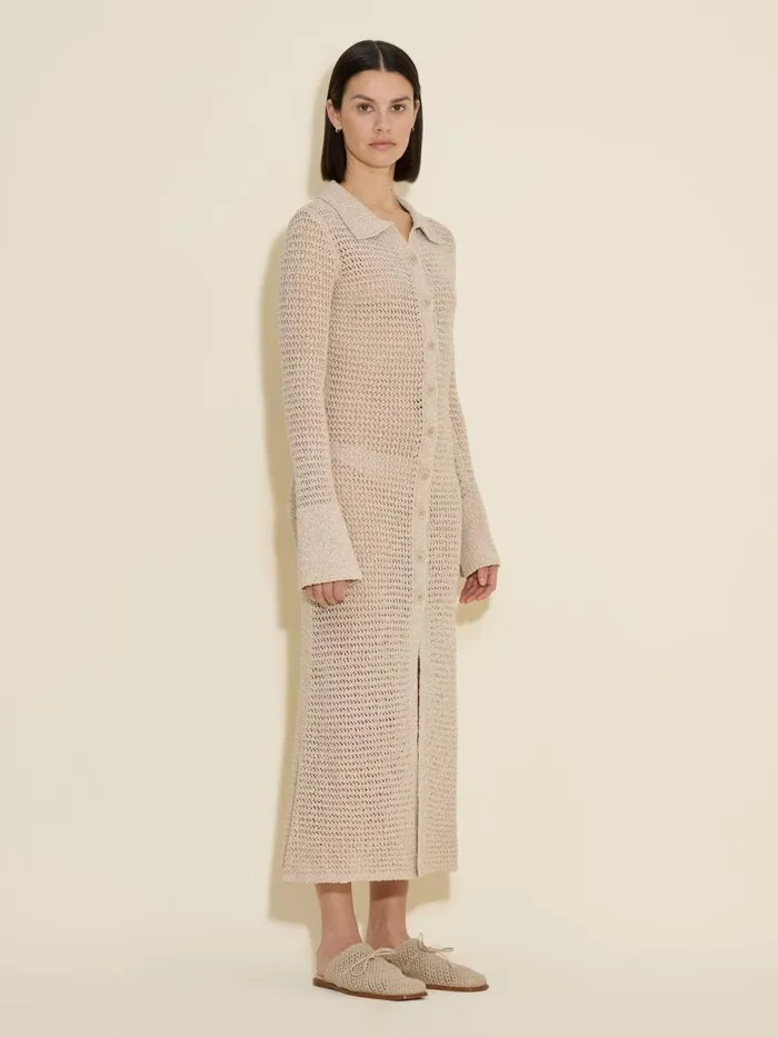 Knitwear Women Holzweiler Cenci Crochet Knit Dress Sand Mix