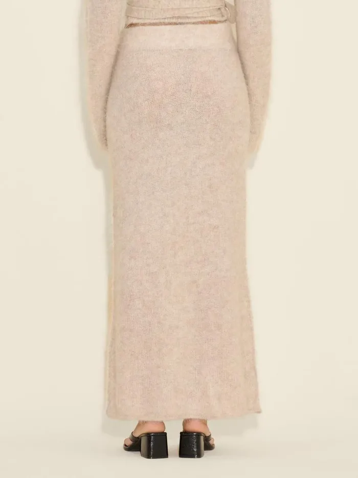 Knitwear Women Holzweiler Fluffy Knit Skirt Sand