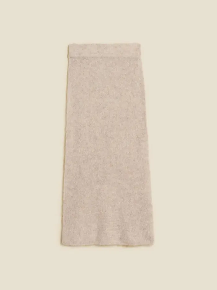 Knitwear Women Holzweiler Fluffy Knit Skirt Sand