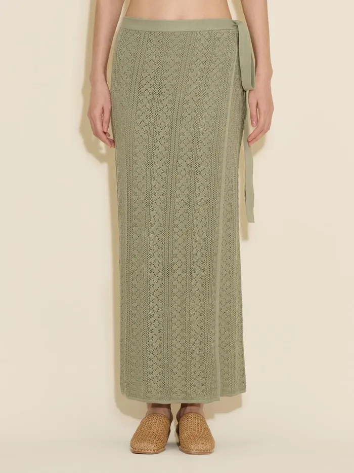 Knitwear Women Holzweiler Kelp Crochet Knit Skirt Teal