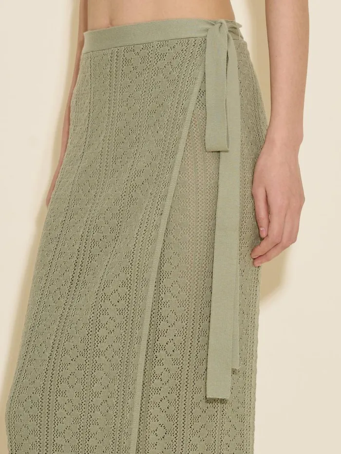 Knitwear Women Holzweiler Kelp Crochet Knit Skirt Teal