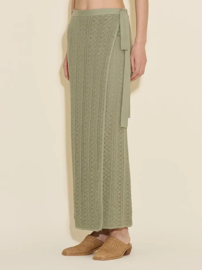 Knitwear Women Holzweiler Kelp Crochet Knit Skirt Teal